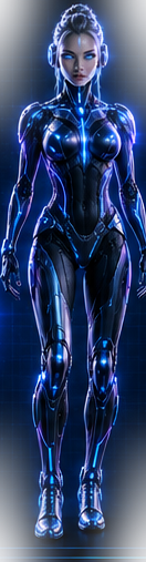 Elara, EvoDigital's AI Business Partner, full figure